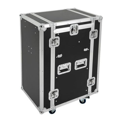 14U PA DJ Rack Case 2-layer Studio Rack with DJ Table Top, Network and Stereo Rack, Heavy-Duty Mobile Studio Equipment Cabinet with 4 Wheels, for Live Sound, KTV, Home Theater (One DJ Table Top) - color: One DJ Table Top