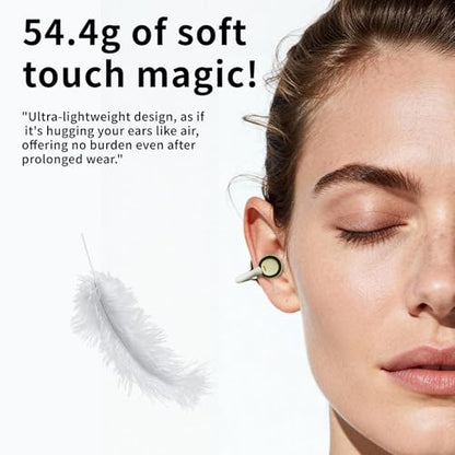 PEICHENG Earbuds Wireless Bluetooth Earphones, 5H Playback 50mAh+400mAh Power Case with Digital Display (Beige) - color: Beige