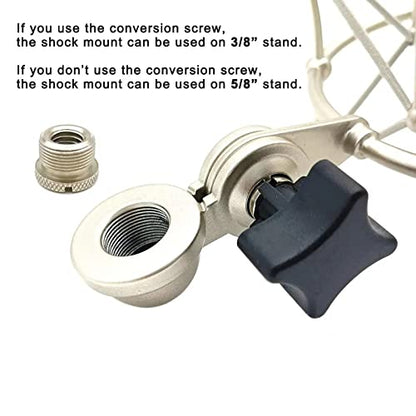 Grneric Metal Microphone Shockmount & Stand for Neumann TLM 103/M147 - Silver