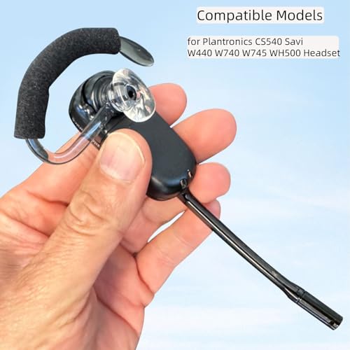CS540 Eartips Set, Ear Hook Loops, Comfortable Ear Tips Foam Spare Ear Gels Secure Fit for Plantronics CS540 Savi W440 W740 W745 WH500 Headset 9pcs in a Box (S+M+L) - size: S+M+L
