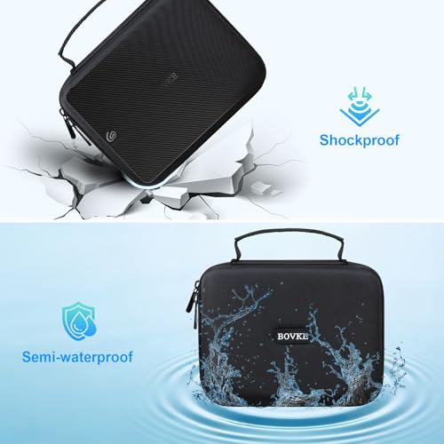 BOVKE Hard Drive Case for WD Elements My Book Seagate Expansion Desktop External Hard Drive HDD 6TB 8TB 10TB 12TB 14TB 16TB 18TB 22TB 24TB 26TB 28TB, 3.5 Inch Portable Desktop HDD Carrying Case, Black - color: Black