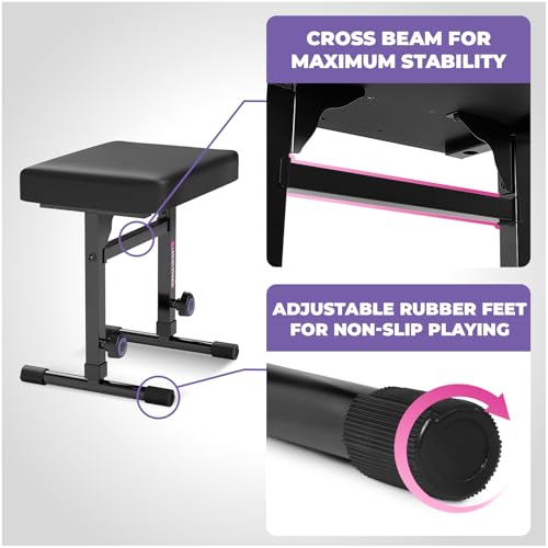 Liquid Stands Foldable Piano Keyboard Stand - 54-88 Key Z Style Adjustable Digital Piano Stand Electric Piano Stand - Portable Heavy Duty Music Stand for Kids, Adults - Sturdy Musical Keyboard Stand (Foldable Z-Style & Bench) - size: Foldable Z-Style With