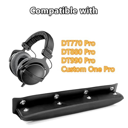 DT770 Headband Replacement for Beyerdynamic DT770 Pro/ DT990 Pro Headset | DT880 High-Density Headband Cover Cushions Repair accessories Parts - Black