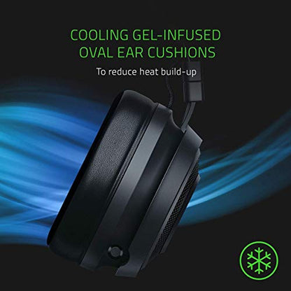 Razer Nari Ultimate Wireless 7.1 Surround Sound Gaming Headset: HyperSense Haptic Feedback - Auto-Adjust Headband - Retractable Mic – for Xbox Series X & S, Xbox One - Black/Green