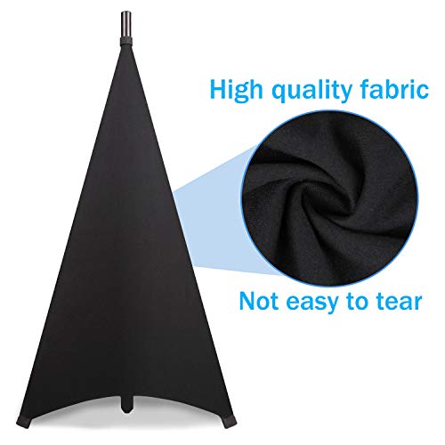 Dofilachy Speaker Stand Cover-DJ Bag with 360 Degree Cover, Speaker Tripod Scrim Cover for Speaker/Lighting with Free Travel Bag (Two Pack-Black) - color: Two Pack-black