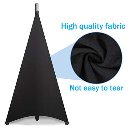 Dofilachy Speaker Stand Cover-DJ Bag with 360 Degree Cover, Speaker Tripod Scrim Cover for Speaker/Lighting with Free Travel Bag (Two Pack-Black) - color: Two Pack-black