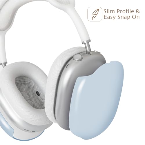 iBenzer Protective Case for AirPods Max Headphones, Ear Cups Cover for Apple AirPods Max (2024 USB-C / 2020 Lightning), Sierra Blue, AP-MAX-SIBL - color: Sierra Blue