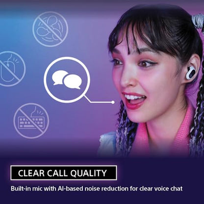 Sony INZONE Buds Wireless Noise Cancelling Gaming Earbuds, Glass Purple | Perfect for PlayStation® 5, PC/PS5/Switch/Mobile, 48Hr Battery with Case, Low Latency 2.4GHz USB-C Dongle, Truly Wireless