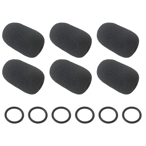 New 6-Pack Foam Windscreen Compatible with HyperX Cloud Chat Headset Microphone, High-Density Pop Filter Replacement Covers