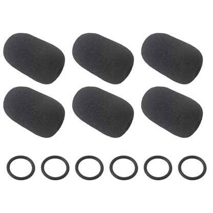 New 6-Pack Foam Windscreen Compatible with HyperX Cloud Chat Headset Microphone, High-Density Pop Filter Replacement Covers