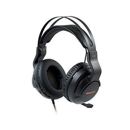 ROCCAT Elo 7.1 USB PC Gaming Headset, Surround Sound with AIMO RGB Lighting, Wired Computer Headphones, Detachable Noise Cancelling Microphone, Lightweight, 50mm Drivers, Black