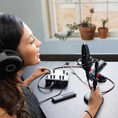 iCON Nova 3 Large Diaphragm Condenser Microphone with XLR Shock Mount | Large Diaphragm Condenser Microphone, 34mm Gold Capsule, Cardioid XLR Mic, Shock Mount for Studio Recording.