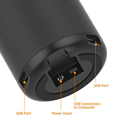 TOUCAN S100 Conference Speakerphone, 360 Voice Pickup, Wireless & USB Speakerphone with AI Noise Reduction, Plug and Play for Zoom, Teams, Home Office Meetings