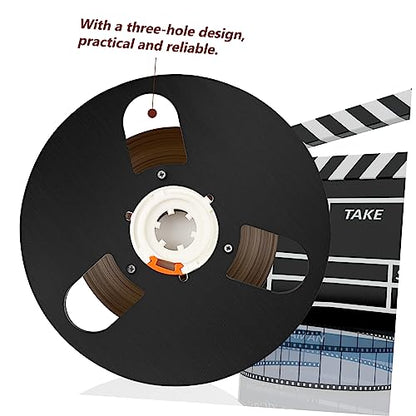 FAVOMOTO 3holes Empty Aluminum Alloy Take up Reel Design for Recording Low Noise High Output Durable Reel for Magnetic Tape