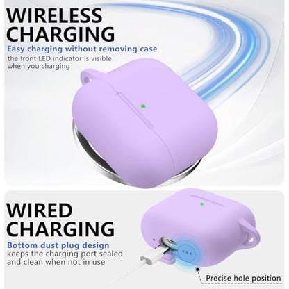 Ljusmicker for AirPods 5/4 Case (2026/2024) with Cleaner Kit,Purple - color: C-Purple