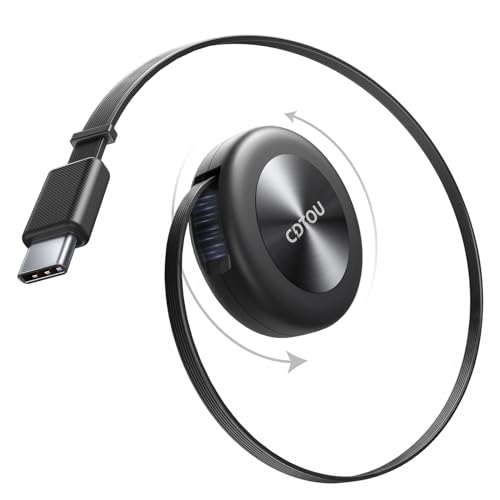 Retractable USB C Car Charging Cable for Honda CR-V/Civic/Accord, 360° Rotating Base, Supports USB C & USB A Ports, Compatible with iPhone 15/16/17 & Samsung Galaxy, Car Interior Accessories