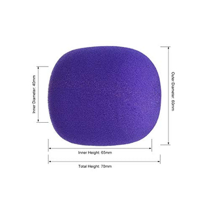 uxcell Thicken Ball-Type Sponge Foam Mic Cover Handheld Microphone Windscreen Shield Protection Purple for KTV Broadcasting