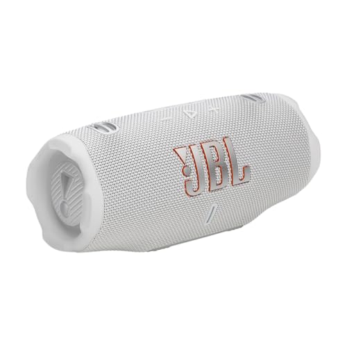 JBL Charge 6 Portable Bluetooth Speaker, Waterproof, Drop-Proof - White | Long Battery Life Up To 28 Hours, Quick Charging, Built-In Powerbank, Weatherproof For Outdoor, Poolside, And Shower Use - color: White
