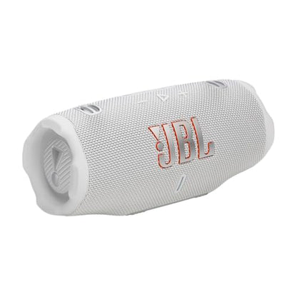 JBL Charge 6 Portable Bluetooth Speaker, Waterproof, Drop-Proof - White | Long Battery Life Up To 28 Hours, Quick Charging, Built-In Powerbank, Weatherproof For Outdoor, Poolside, And Shower Use - color: White
