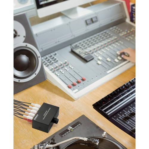 Professional SP-AS-500 4 Ports RCA Audio Switch Metal Enclosure