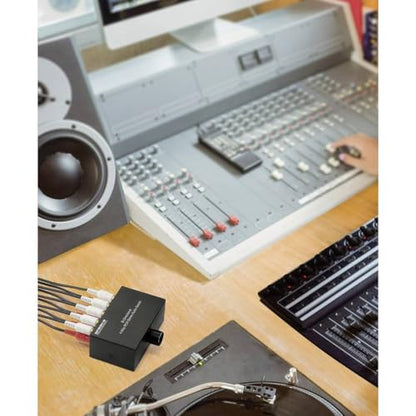 Professional SP-AS-500 4 Ports RCA Audio Switch Metal Enclosure