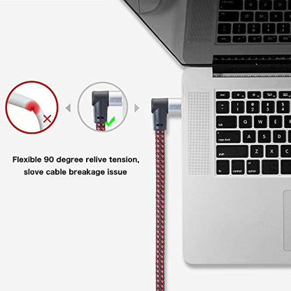 Male to Male Audio Cable 20Ft, 90 Degree TRRS 3.5mm 4 Pole Nylon Braided Stereo Aux Cable for Headphones, PS4, Phone, Tablets, Headset, PC, Laptop and More (20Ft) - size: 20Ft