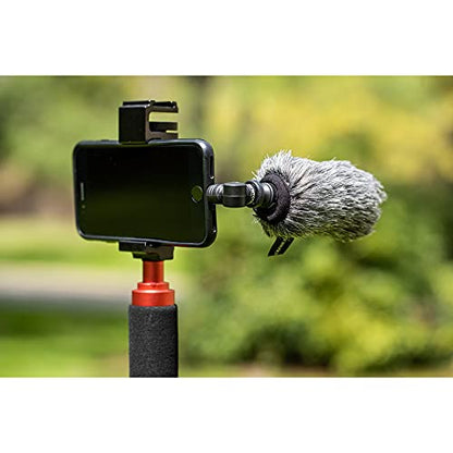 Saramonic SmartMic5 Di | Unidirectional Micro-Shotgun Microphone with Lightning for Apple iPhones and iPads for Videos, Vlogging, Live Streaming, Social Media Updates and More | Lightning connector with unidirectional pattern and shock mount for vlogging,
