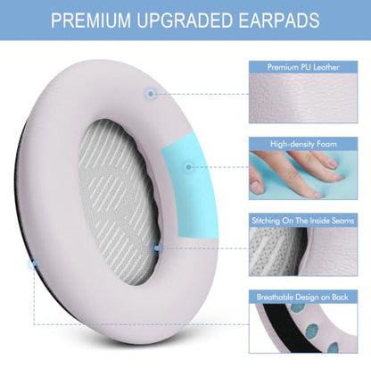 GEVO Premium Replacement Ear Pads for Bose QC35 & QC35ii Headphones - Pink | Fits QuietComfort 35 & 35ii / SoundLink 1&2 AE（Over-Ear）- Soft Protein Leather · Adaptive Memory Foam and Extra Durable - color: Petal Pink