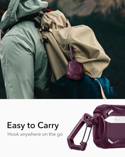 ESR for AirPods 5/4 Case, Compatible with MagSafe, Burgundy - color: Burgundy, size: AirPods 5&4 Case