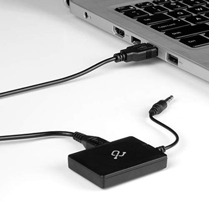 Aluratek iStream AIS01F Bluetooth Audio Receiver Adapter w/ Attached Cable for Smart Phone to Home Stereo, Car, Speakers