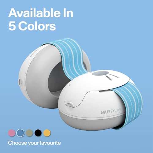 Alpine Muffy Baby Ear Muffs Noise Protection | Toddler Ear Protection | For babies up to 4 years | 24dB Sound Reduction | Baby Hearing Protection | Noise Reduction | Baby Essentials New Mom Gifts - color: Blue