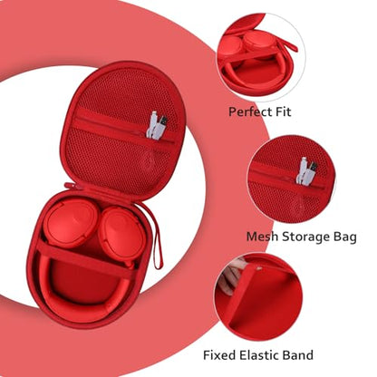 Headphone Headset Case Compatible with JBL Tune 520BT 720BT/BERIBES/KVIDIO/Soundcore by Anker/Sony Wireless On-Ear Headphones,Red - color: Red