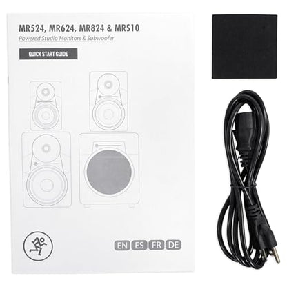 Audiosavings Bundle: (2) MR824 8 170W Powered Studio Monitors Bundle with (2) Rockville Adjustable Studio Stands + (2) Foam Pads, 10.35" x 13" + Condenser Mic w/Metal Shock Mount (7 Items)
