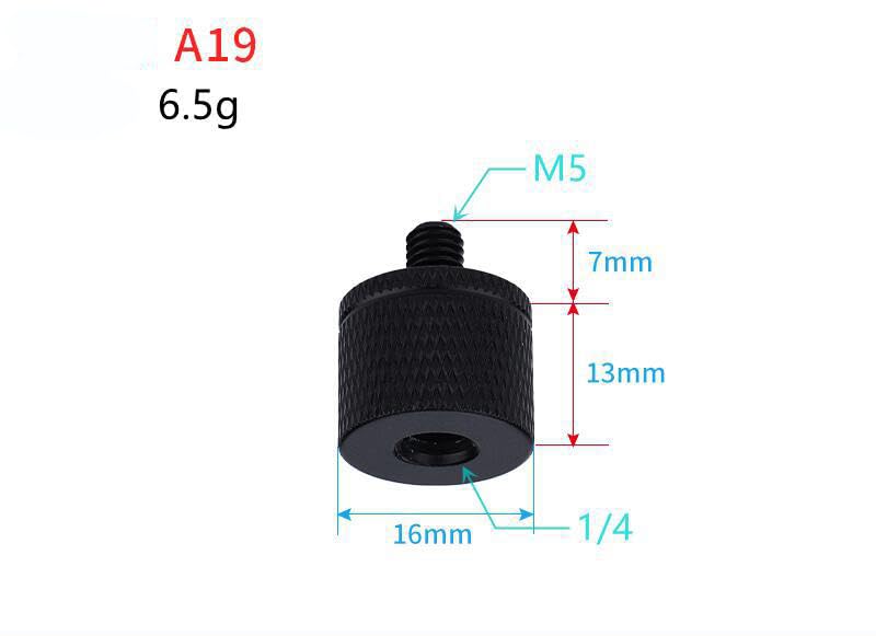 Camera Microphone Quick Release Flash Tripod Adapter Mount Kit Hot Shoe 1/4 to 3/8 M5 M6 M8 Male Female Convertion Thread Screws Series Set for Go pro Insta360 (15 Pcs MS)