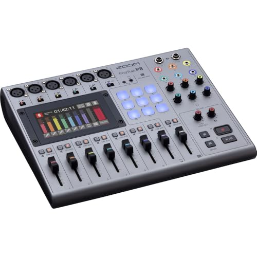 Zoom PodTrak P8 Portable Multitrack Podcast Recorder Bundle with 4X AA Batteries + Charger + Extreme PRO 64GB Memory Card + XLR Cable + Cleaning kit + 6 Pack Wire Straps + Diginerds USB Card Reader