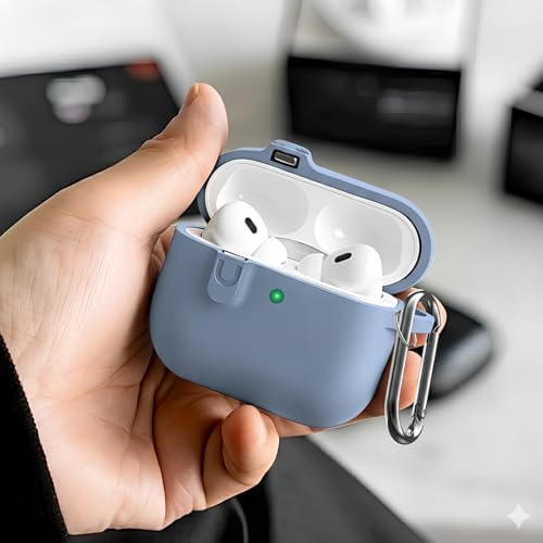 for Airpods 4th Case Cover,Come with Cleaner Kit,Soft Skin Silicone Case Cover with Keychain,Full Protective Case for Men and Women,Compatible with AirPods 4th Generation Case,Magnetic Lilac - color: C1-Magnetic Lilac