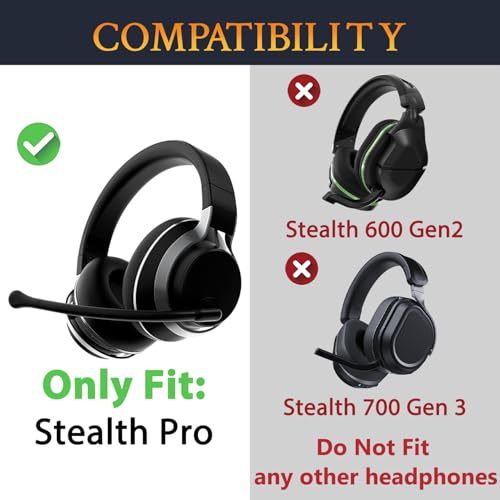 SOULWIT Cooling Earpads for Turtle Beach Stealth Pro - Black - color: Black