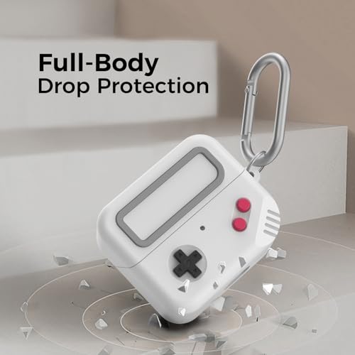 TRONWIN Galaxy Buds Pro 3 Case - 2024 Silicone Game Design for Samsung Galaxy Buds 3 pro/Buds 3 Pro/Buds 3 FE Case Cover for Men/Women Gamer (Light Grey) - color: Light Grey