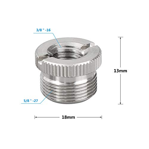 CAMVATE 5/8"-27 Thread Rod & Multifunction Screw Adapters | for Blue Yeti Nanos Mounting on Standard Blue Yeti Shock Mounts