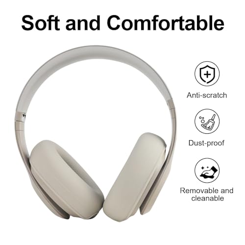Studio Pro Ear Covers for Beats Studio Pro Headphones Sweat Proof Covers Shockproof and Drop-Resistant,Washable Silicone Case Accessories (Off White) - color: Off White Case