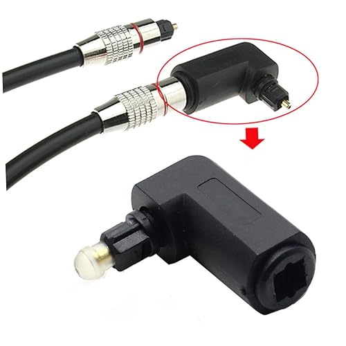 MERRYHAPY 5pcs Fiber Optic Adapter SMA Male to Female Right Angle Audio Adaptor Plated for Tight and Congested Areas