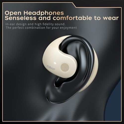 Wireless Earbuds for Workout/Running, Sports Bluetooth 5.4 Headphones,IPX7 Waterproof,Fast Charging,40Hrs Playtime Ear Buds（Beige - color: NUDE