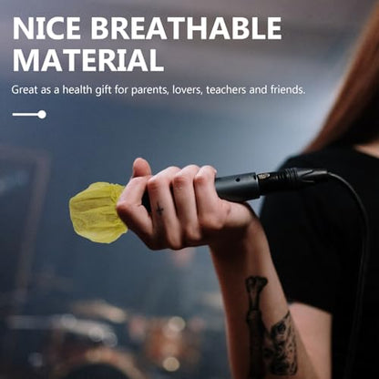 Disposable Non Woven Microphone Protective Cover 200 Pack Yellow - color: Yellow