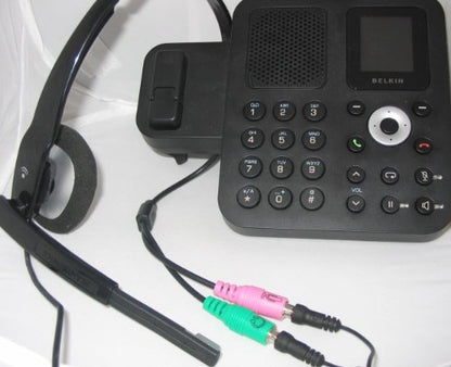 PC Dual 3.5mm Headset to RJ9/RJ10/RJ22 Phone Adapter (PC35-RJ9A)