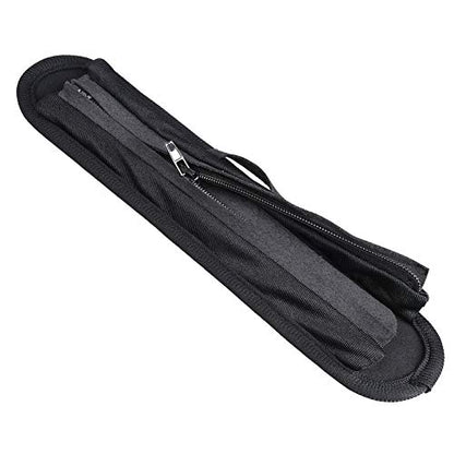 QC35 Headband Cover for Beats Solo 3, Solo HD, QC25, Soundlink AE II Universal Replacement Head Band Protector with Zipper, Headband Cover Cushion Protector Pad for Headphones (Small, Black) - size: Max for 1-1/2''W cushion pad