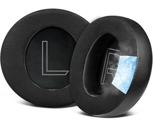 SOULWIT Cooling Gel Earpads Replacement for Alienware AW310H (AW 310H)/AW510H (AW 510H) 7.1 PC Gaming Headset, Ear Pads Cushions with Noise Isolation Foam - Black