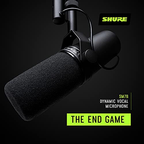 Shure SM7B Dynamic Vocal Microphone for Podcasting & Streaming | XLR studio dynamic mic for broadcast, podcast, recording, gaming and streaming; smooth warm vocals, rugged build - style: SM7B