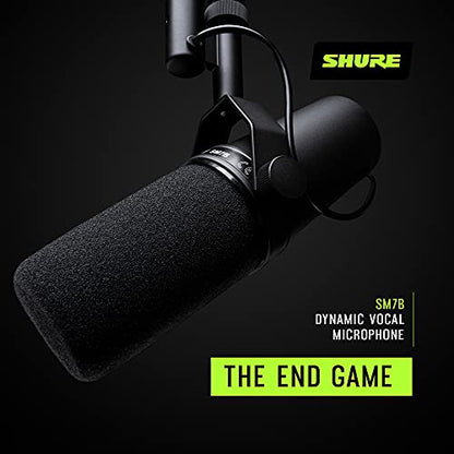 Shure SM7B Dynamic Vocal Microphone for Podcasting & Streaming | XLR studio dynamic mic for broadcast, podcast, recording, gaming and streaming; smooth warm vocals, rugged build - style: SM7B