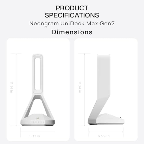 RGB Gaming Headset Stand， for Logitech G502/G502X Lightspeed Wireless Mouse Charging Dock, Compatible with DeathAdder v2 pro Mouse, Desktop Gamer's Accessories（Headset and Mouse not Included） (White) - color: White