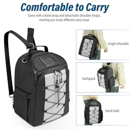 ORKELS Carrying Case for Meta Quest 2/Quest 3/Quest 3S/Quest Pro, Travel Backpack Bag for VR All-in-One Gaming Headset, Elite Strap, Controllers & Accessories